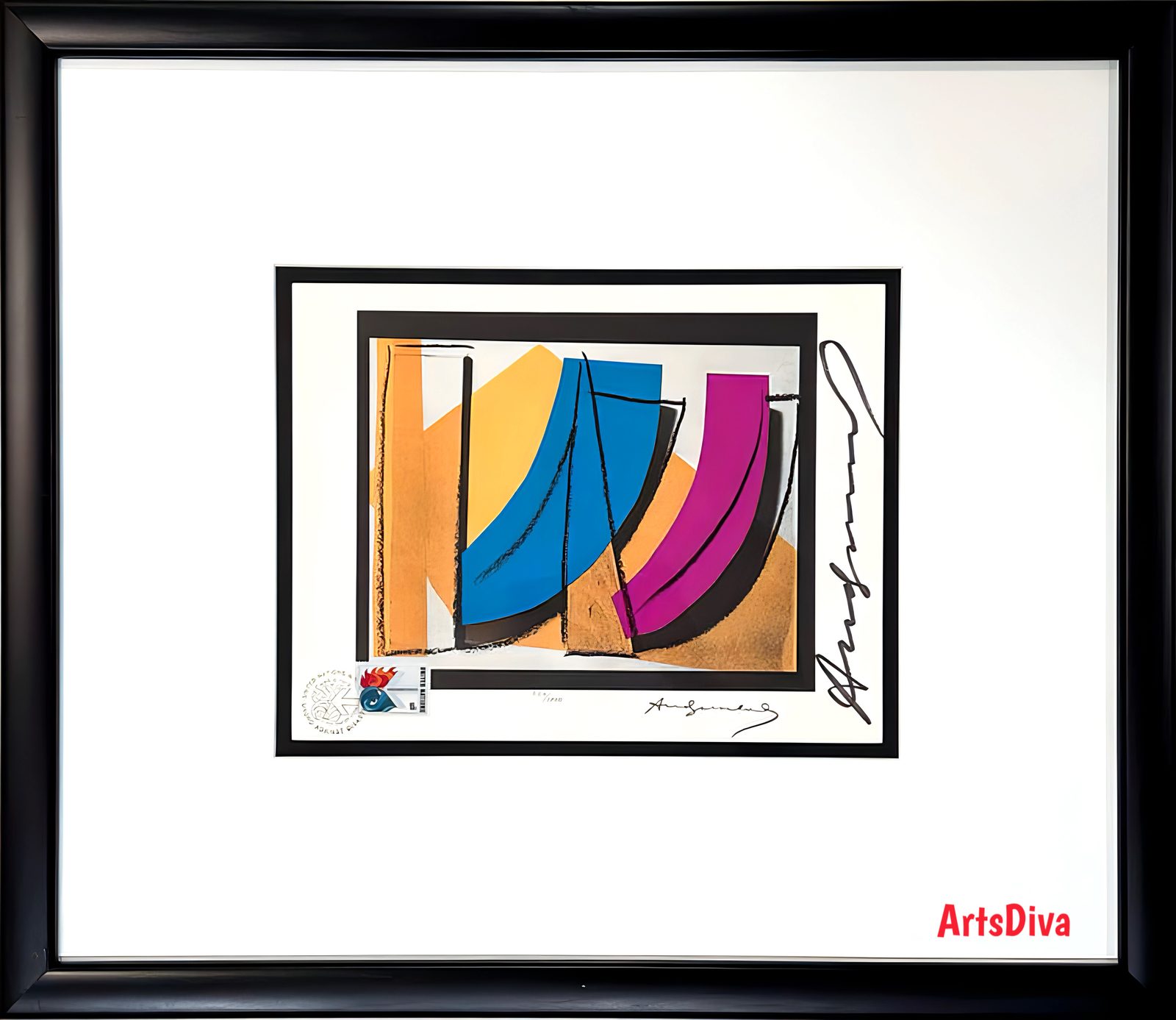 Andy Warhol, signed and numbered print, framed — ArtsDiva Collection